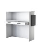 Hanah Home MA102 - 2929 Mesa de Recepción, Blanco y Mármol, 110 cm Ancho x 110 cm Alto x 40 cm Fondo